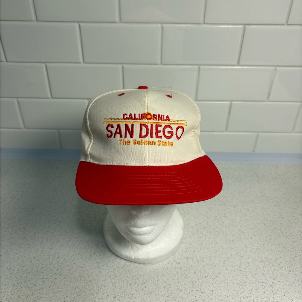 Vintage Nissin Cap California San Diego The Golden State SnapBack New